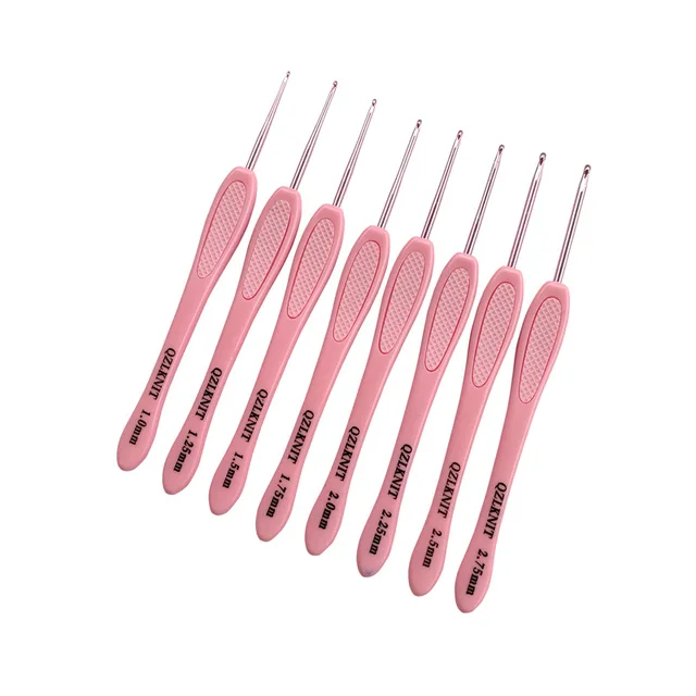 16 Sizes Gradient Pink Knitting Needles Plastic Crochet Hook Full Set Soft  Ergonomic Grip for Weaving Sewing braid Kit DIY Craft - AliExpress