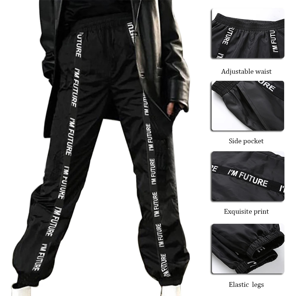 Fulok Boys High Waist Sport Casual Fleece Spring Jogger Pant Black 6T