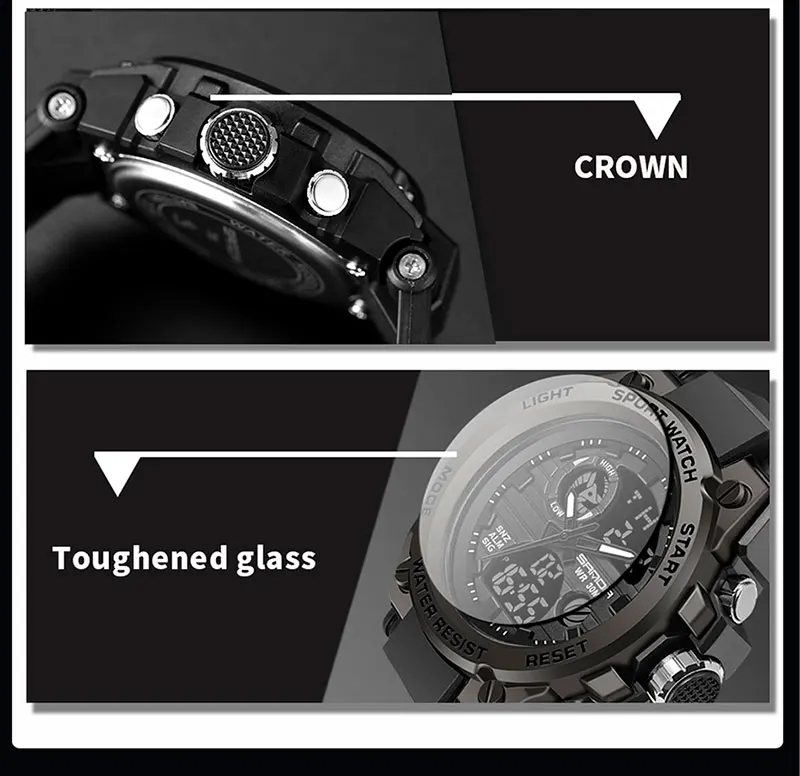 SANDA Brand G Style Men Digital Watch Shock Military Sports Watches Fashion Waterproof Electronic Wristwatch Mens Relogios 739