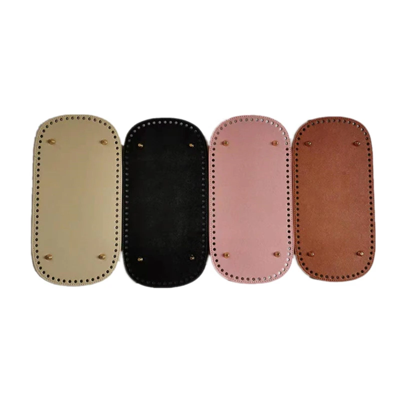 

Diy плетеная сумка ручной работы Фурнитура Кожаные Аксессуары Pu крест узор 30*15 дно DIY сумка из искусственной кожи овальные аксессуары для сумок