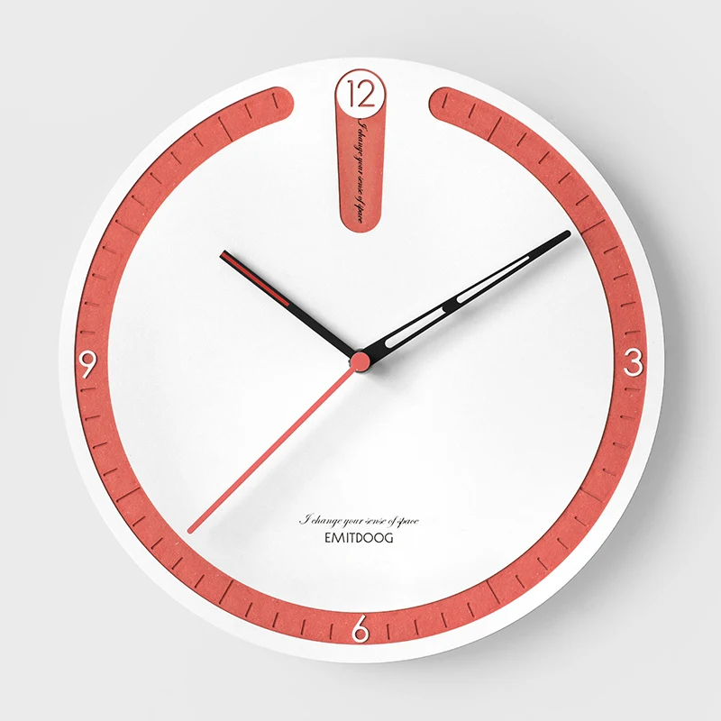 Nordic Silent Wall Clock Wood Bedroom Modern Design Watch Living Room Kitchen Horloge Murale Home Decoration 50ZB50 | Дом и сад