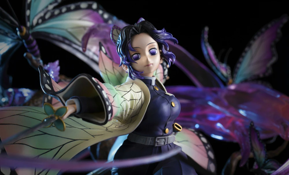 【古罗】魔方鬼灭之刃鬼杀队虫柱蝴蝶忍GK限量手办雕像 (2)