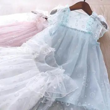 

2020 Korea style girls dots dress fashion summer girls vest dresses 2-7 years HO363