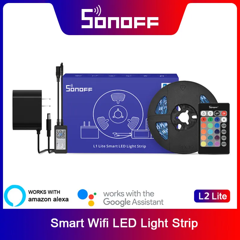 Умная Светодиодная лента SONOFF L2 Lite 5 м ЕС/США с поддержкой Wi-Fi | Электроника