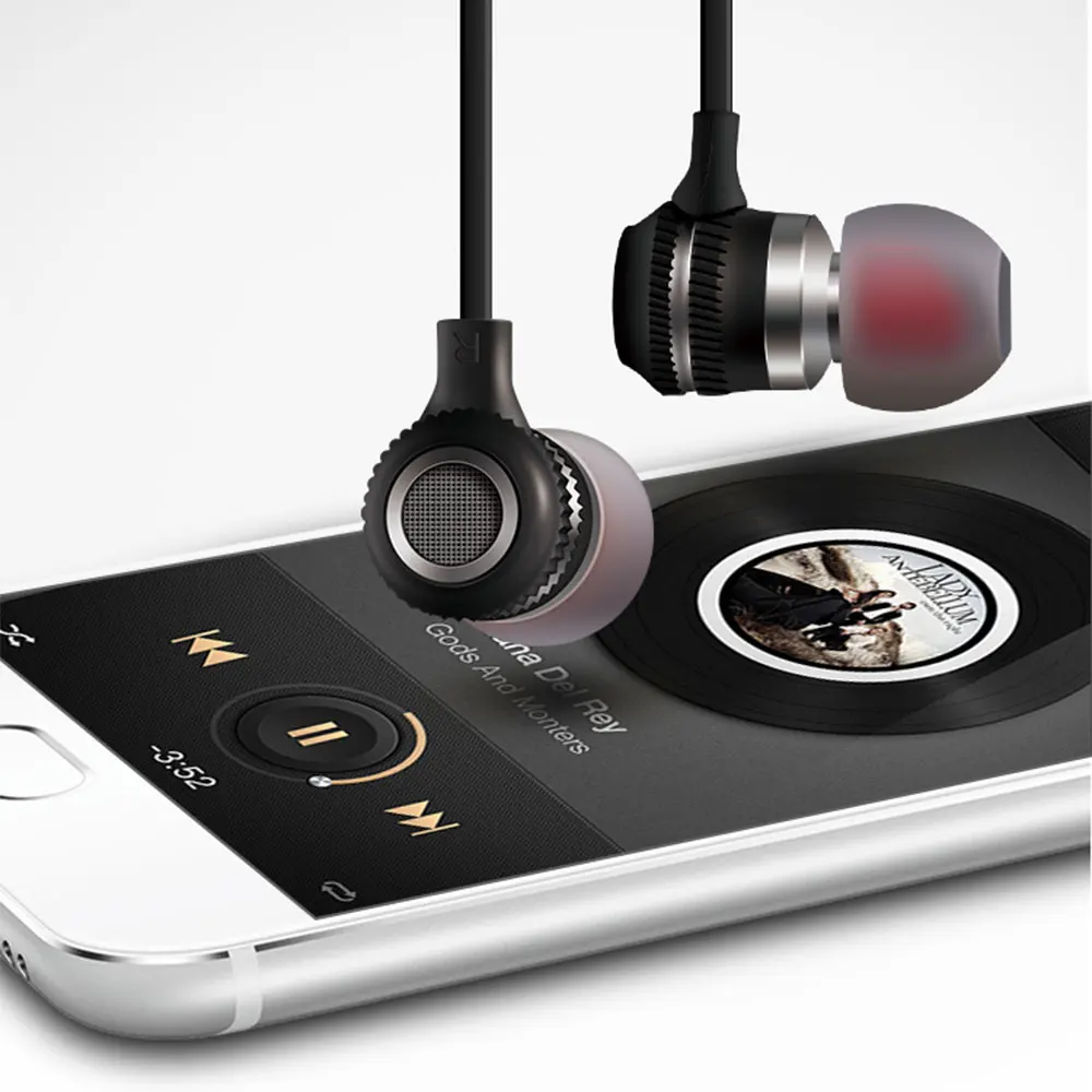 Magnetic 3D Stereo Sound Wired Earphone With Dual Microphone Headsets Handsfree Sports Gaming Earbud 3 5mm Mini In Ear Earphones