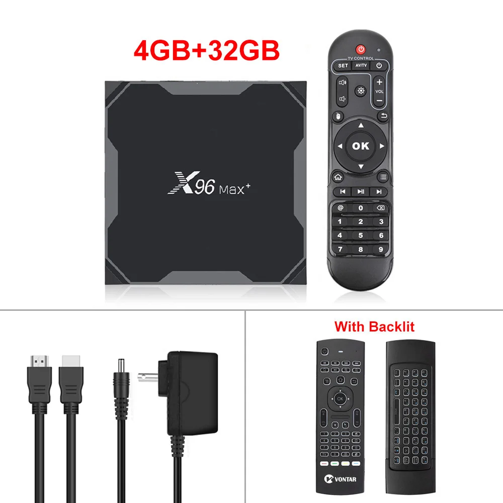 Vontar Amlogic S905X3 Android 9.0 TV BOX X96Max plus 8K Smart Media Player  4GB RAM 64GB ROM X96 Max Set Top Box QuadCore 5G Wifi