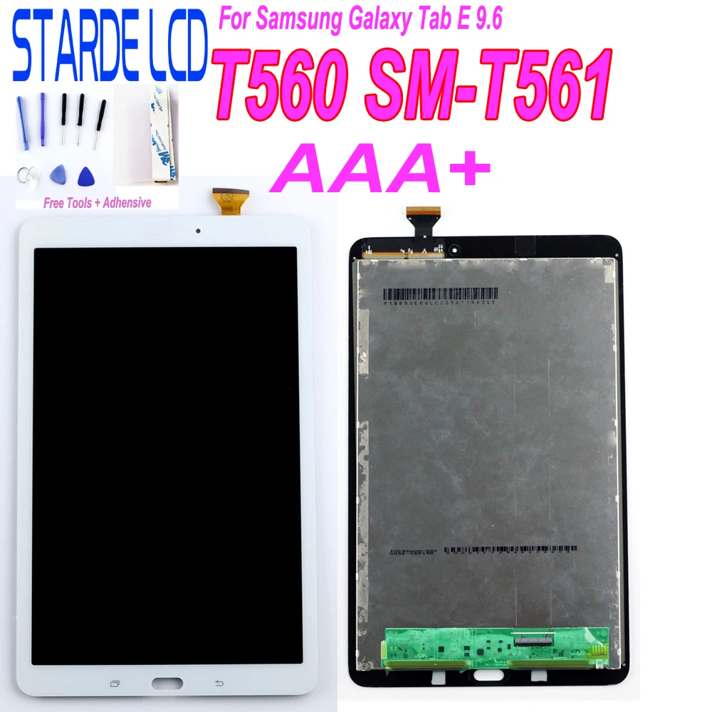 

STARDE LCD For Samsung Galaxy Tab E 9.6 SM-T560 T560 SM-T561 LCD Display Touch Screen Digitizer Panel Tablet Assembly Repair Par