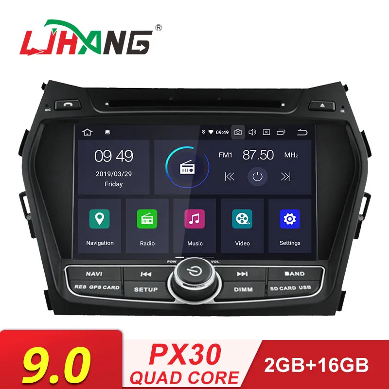 LJHANG Android 9,0 Автомобильный DVD плеер для HYUNDAI IX45/SANTA FE 2013 2014 мультимедийная Автомобильная магнитола 2 Din gps Bluetooth аудиосистема с wifi