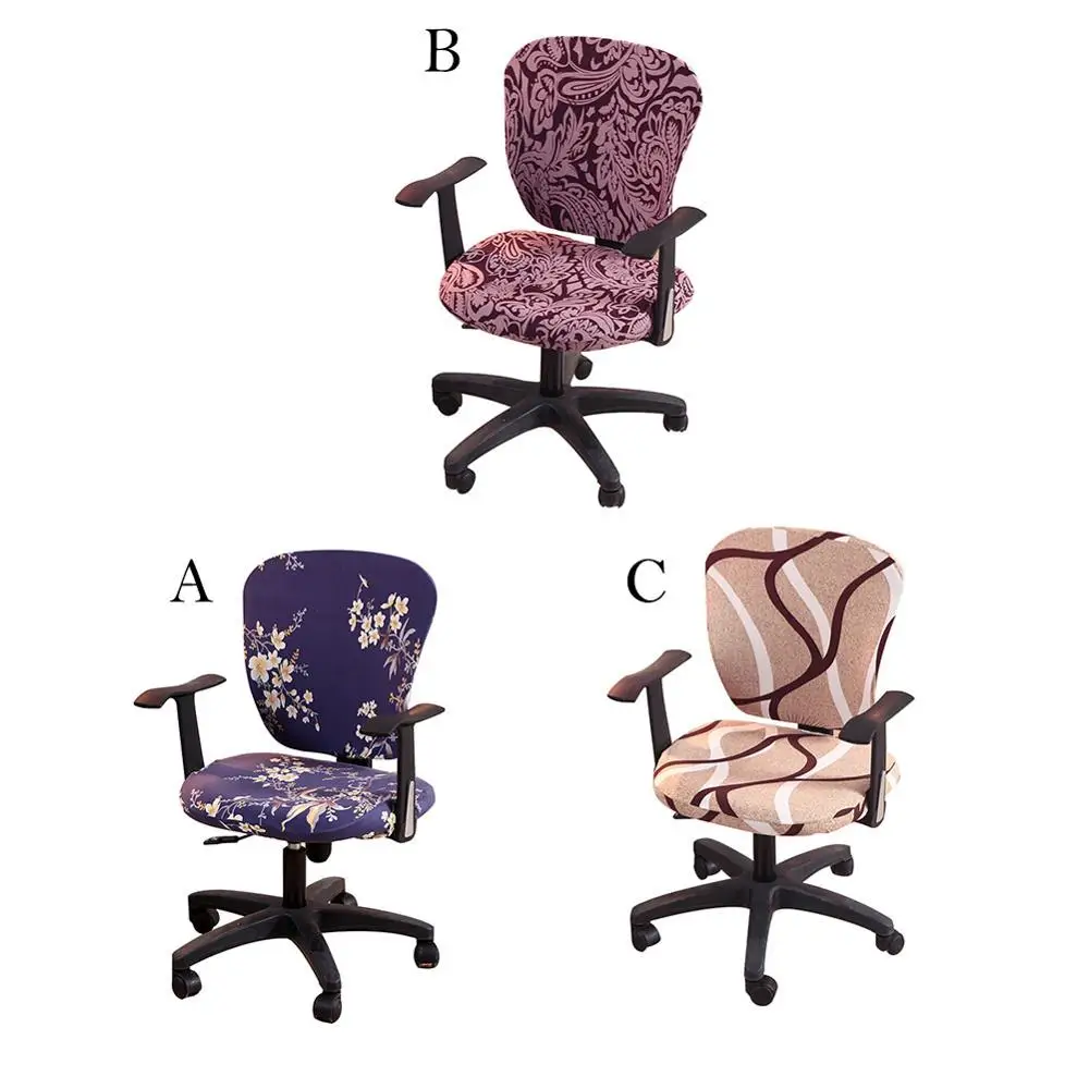 

NEW Separate Chair Cover Spandex Office Computer Chair Cover Stretchable Rotate Swivel Chair Covers #EW