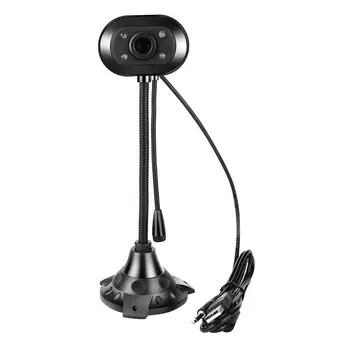 

LED HD Webcam Desktop Computer PC Video Usb With Microphone Night Vision Camera for Online Teaching Live Broadcast 4.28