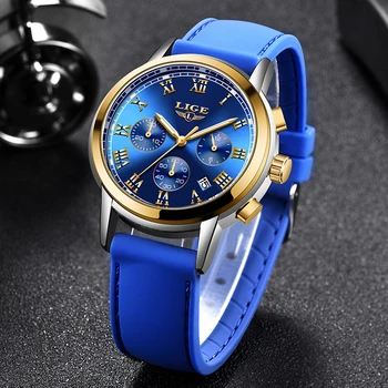 

LIGE Casual Sport Watches for Men Blue Top Brand Luxury Military Waterproof Wrist Watch Man Clock Fashion Chronograph Wristwatch