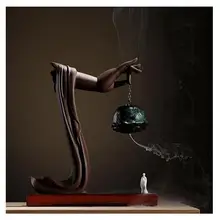 Креативный обратного потока благовония горелка фарфоровая Будда рука благовония конус держатель обратного потока благовония буддистское кадило ремесла украшения