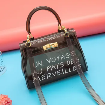 

2020 New Women's Jelly Bag Fashion All-match Transparent Handbag Shoulder Bag Messenger Bag