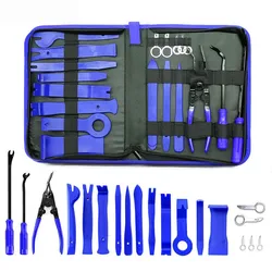 Outil de démontage de garniture de voiture, 19 pièces, Kit d'outils de dépose de garniture Audio de panneau automatique 