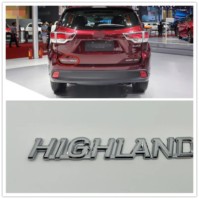 Для Toyota Highlander эмблема заднего багажника значок логотип задняя дверь наклейки на