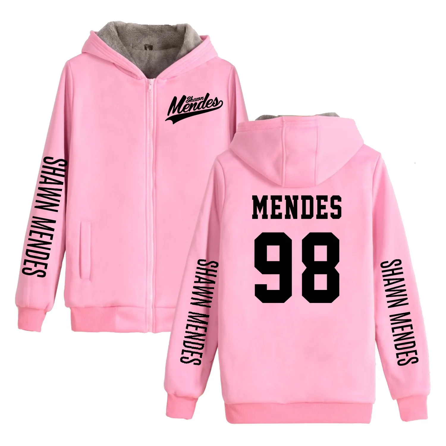 Shawn Mendes куртка с хлопковой подкладкой периферийная Женская бархатная Верхняя одежда без подкладки с капюшоном утепленная хлопковая молния