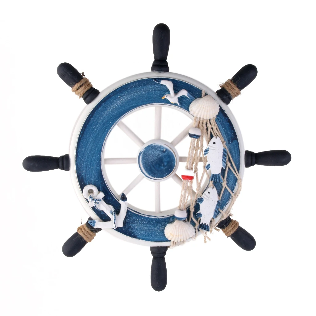 9-inch Wooden Ship Wheel Wood Boat Steering Wheel Pirate Boat Nautical Fishing Ornaments 9-inch Wooden Ship Wheel Wood Boat Steering Wheel Pirate Boat Nautical Fishing Ornaments