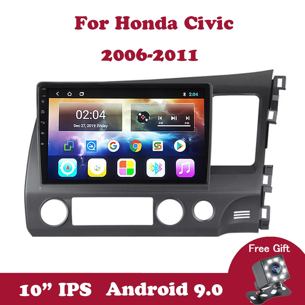 

Android 9.0 Car Radio For Honda Civic 2006-2011 Left Right Multimedia DVD Player 2 Din 10.1" IPS Touch Screen GPS Navigation TB
