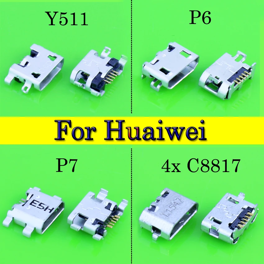 Разъем Micro USB зарядное гнездо для HUAWEI Y511-T00 Y511/P6 G610 G710 G730 c8815 c8816 3c 3x/P7-L05-L07/C8817E C8817D G621-TL00