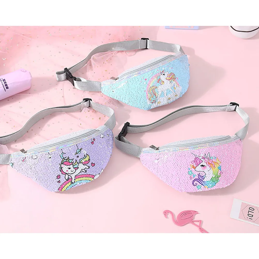 Reversible Sequins Unicorn Waist Bag
