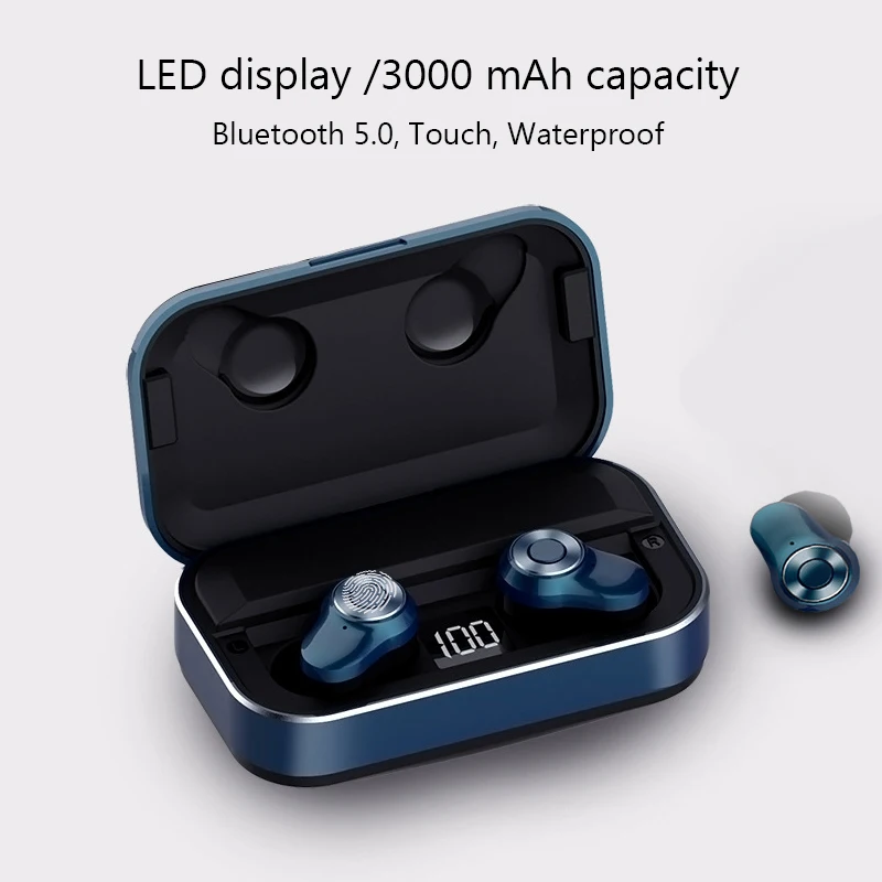 

New A6 TWS Bluetooth 5.0 With Charging Box Earphones Touch Control Wireless Earphone For Android iPhone PK i7s i12 i20