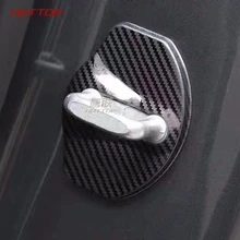 For Tesla Model 3 Car Door Lock Protection Cover Trim Black Color 4Pcs