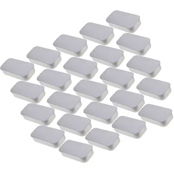 

24Pcs Slide Top Tin Rectangular Box Case Mini Home Office Storage Organizer