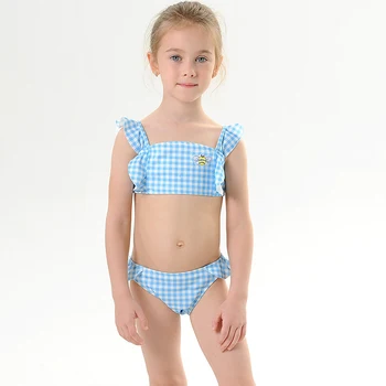 

Girl Swimsuit Kids Girls Bikini 2020 Plaid Swimsuits Bikinis For Kids Girls Separate Swimming Suit Beach Wear Sweet Swim Suits