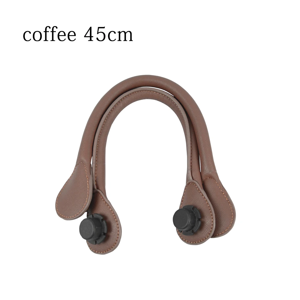 coffee 45cm TANQU короткий длинный круглый Pu искусственная кожа ручка для Obag классический мини O сумка женские сумки на плечо - Цвет: coffee 45cm