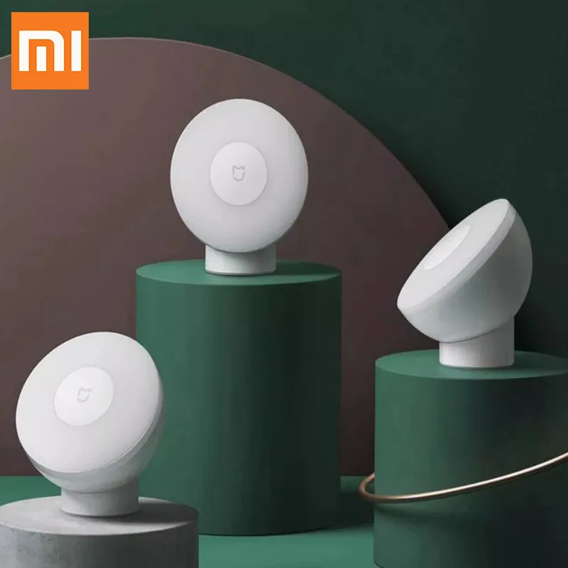 Ночной светильник Xiaomi Mijia 2 лампа Регулируемая яркость инфракрасный умный датчик человеческого тела с магнитной основой ночной Светильник