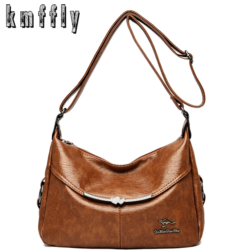 Одноцветные сумки через плечо из искусственной кожи для женщин 2020 новые женские