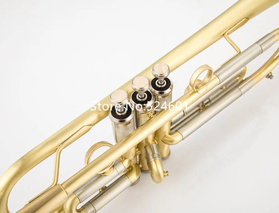 MARGEWATE Bb Trumpet Brass Plated Real photos Professional Musical Instruments With Case Free Shipping