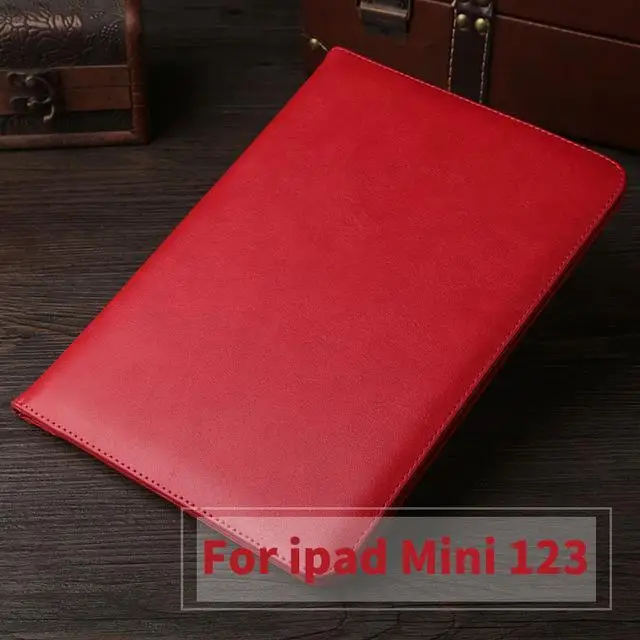 Роскошный чехол из искусственной кожи чехол для iPad 2/3/4 Ретро Портфели с автоматическим включением и отключением экрана внутренней стороны ремень Стенд откидная крышка для iPad Mini 1 2, 3, 4 - Цвет: For Mini 123