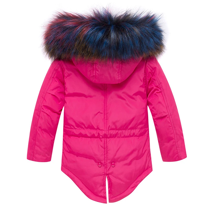 Детская верхняя одежда, теплый пуховик+ брюки-комбинезоны, комплект одежды из двух предметов, детская Лыжная одежда с меховым капюшоном, зимний костюм для мальчика, пуховые пальто для девочки 3 лет
