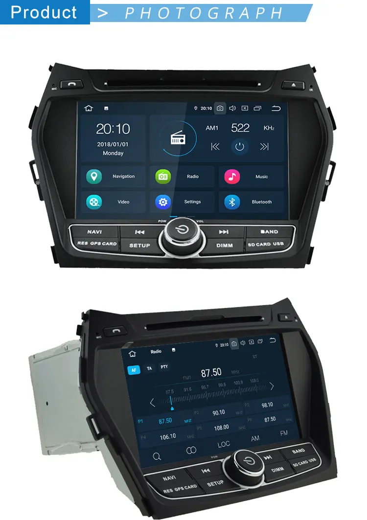 Top TOPBSNA Android 9.0 Car DVD player For Hyundai IX45/Santa fe 2013 2014 WIFI Multimedia GPS Stereo 2 Din Car Radio automotive RDS 13