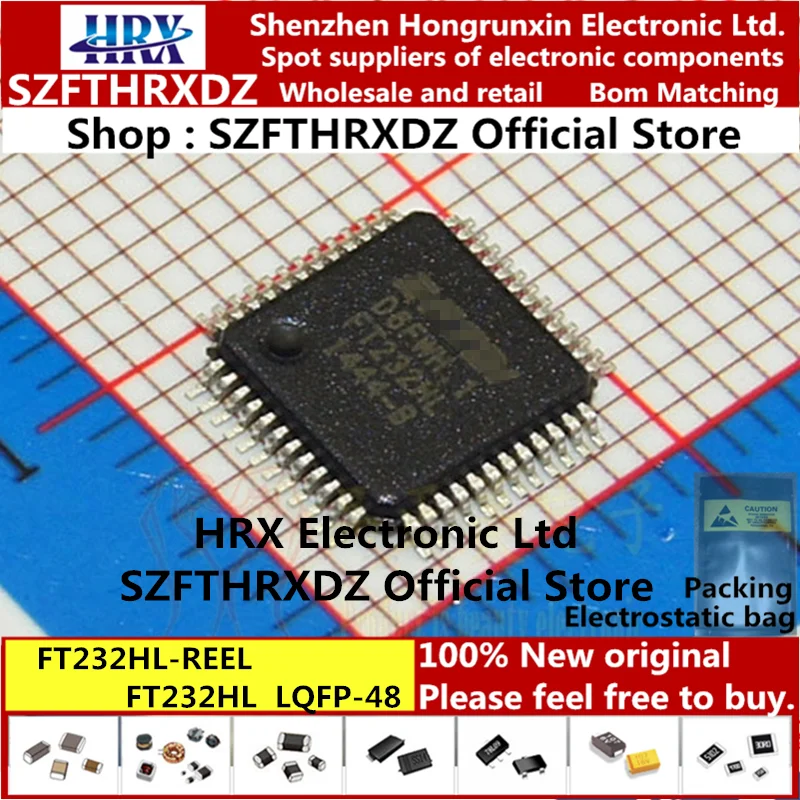 FT232HL LQFP48 FT232HL-REEL LQFP-48 USB HS в UART/FIFO SPI/JTAG/iec LQFP-48 1500 шт./катушка