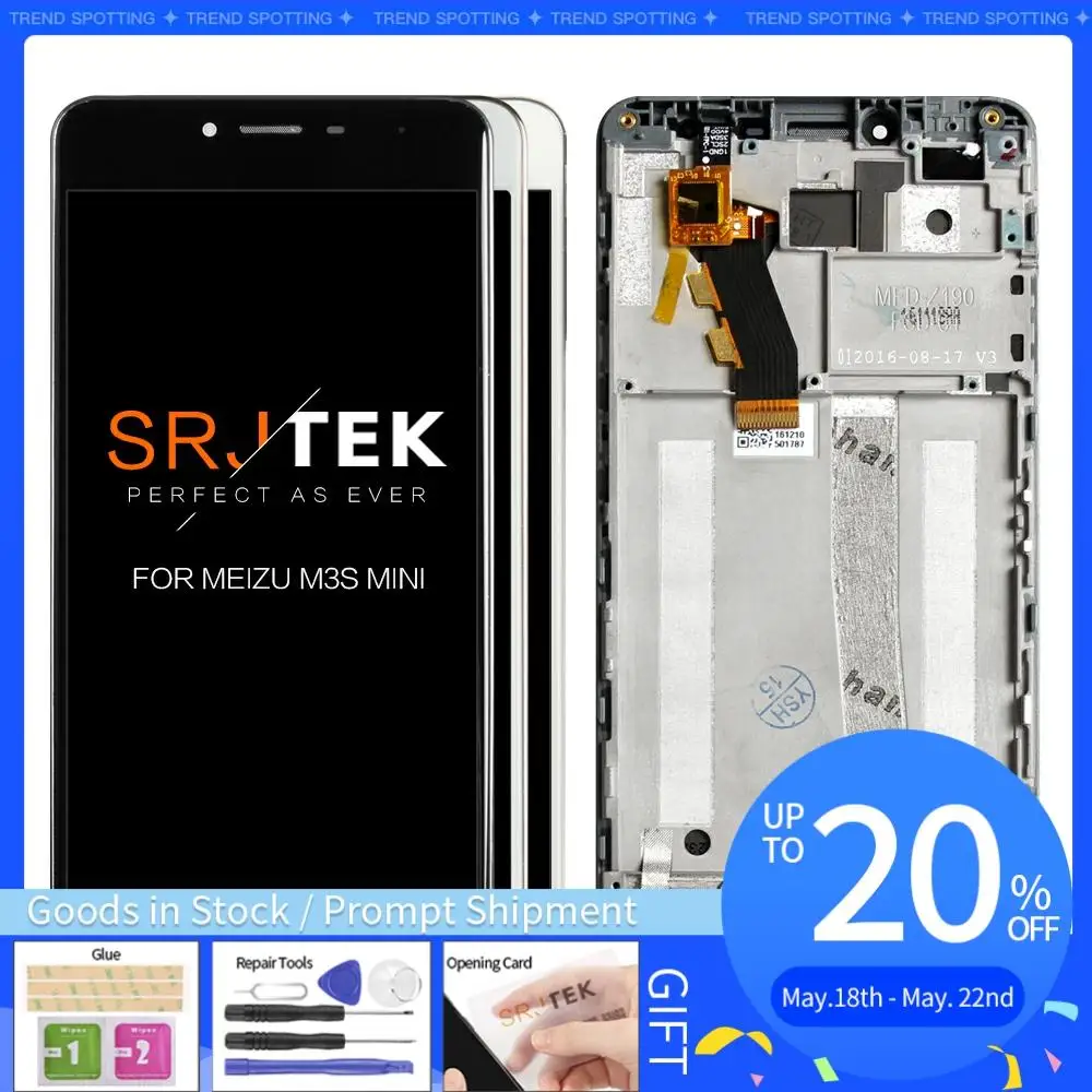5 0 &quotЧерный Белый Оригинальный M3S Мини ЖК дисплей для MEIZU сенсорный экран с рамкой