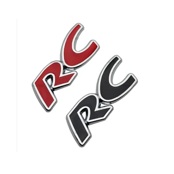 

10pcs Car Tail Rear Side Metal 4x4 RC Car sticker 3D Chrome Car Emblem Badge Decal Black Red RC stickers Car Styling Accessories