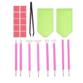 

DIY Diamond Painting Accessories 5D Cross Stitch Embroidery Pen Diamond Painting Tools Set Mosaic Glue Pen Kit Tweezers