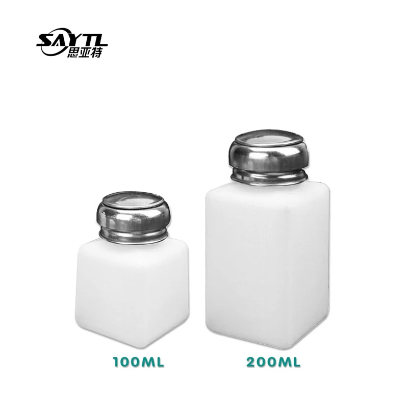 

100ml 200ml Plastic Bottle Alcohol BottleStorage Cleaner Soldering Paste Flux Press Metal Cap for Phone Tablet PC Repair