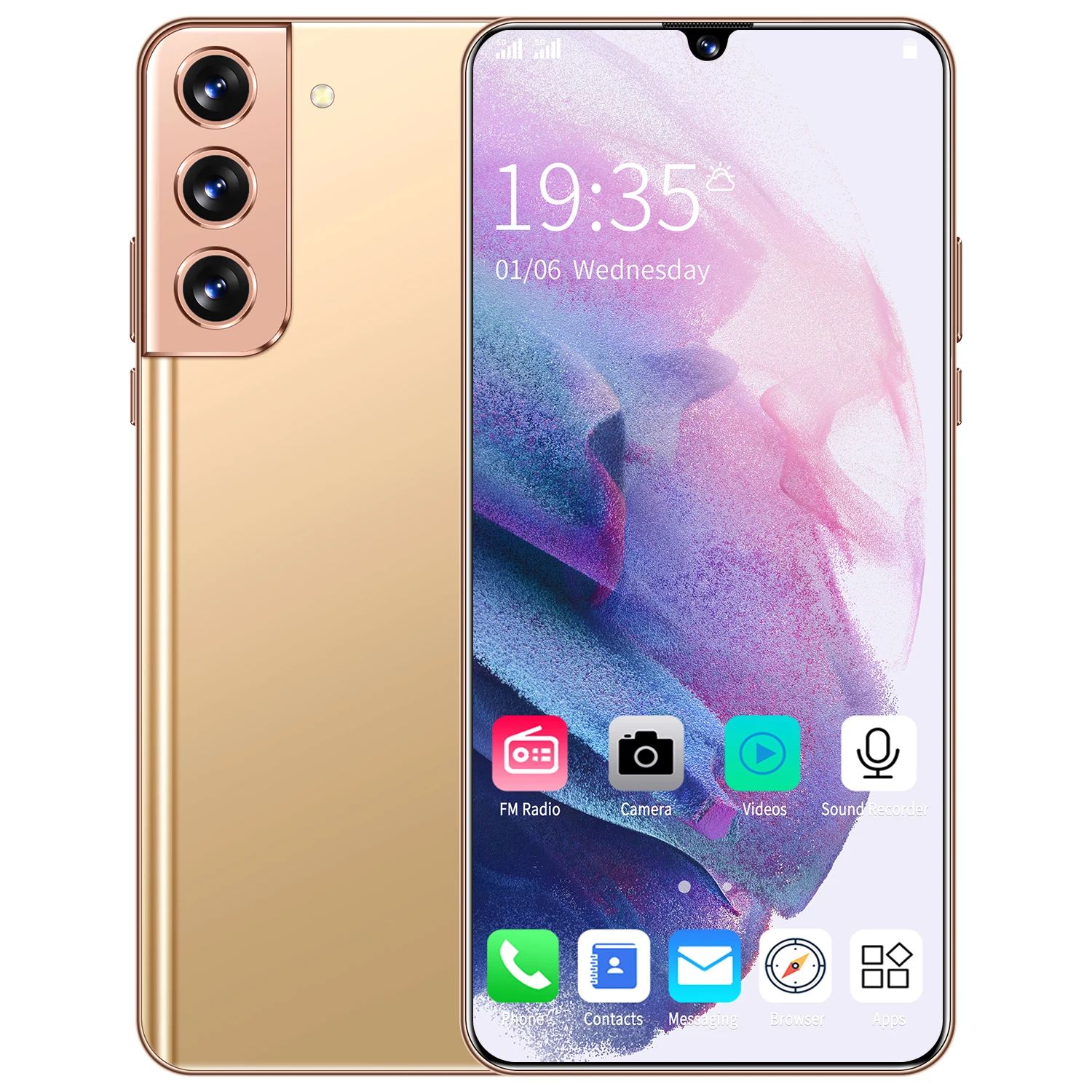 6.6inch Global Version Galay S21+ Mobile Phone 6000mh 12GB RAM 512GB ROM 50MP Type-C Snapdragon 888 CellPhone 4G LTE WiFi GPS