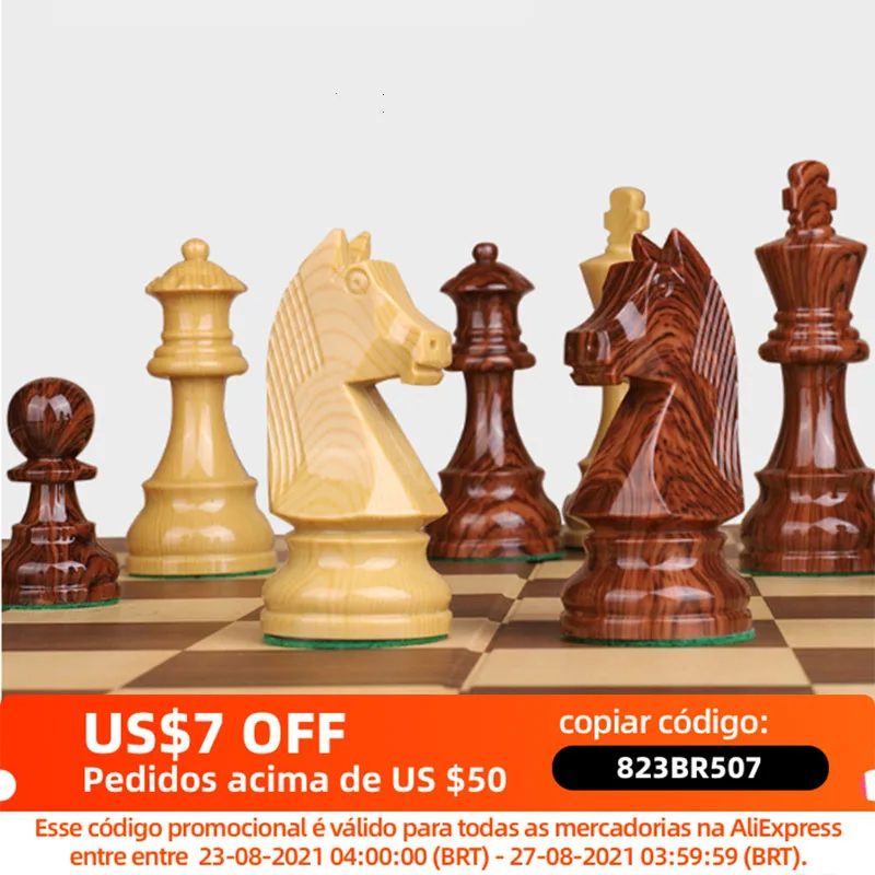 Plastic Acrylic Heavy Chess Pieces International Chess Checkers Backgammon Indoor Entertainment Kids Puzzle Game Birthday Gift