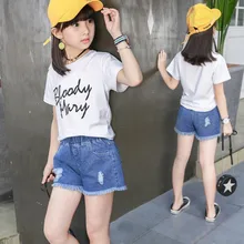 Платье для девочек в ковбойском стиле детские хлопковые джинсы, шорты Детская одежда гусеничный Crazy Лидер продаж тысяч