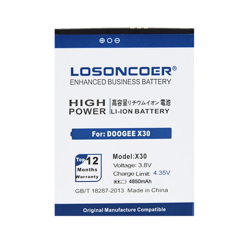 LOSONCOER BAT17613360 4850 мАч Высокая емкость Телефона батарея Для DOOGEE X30 батареи