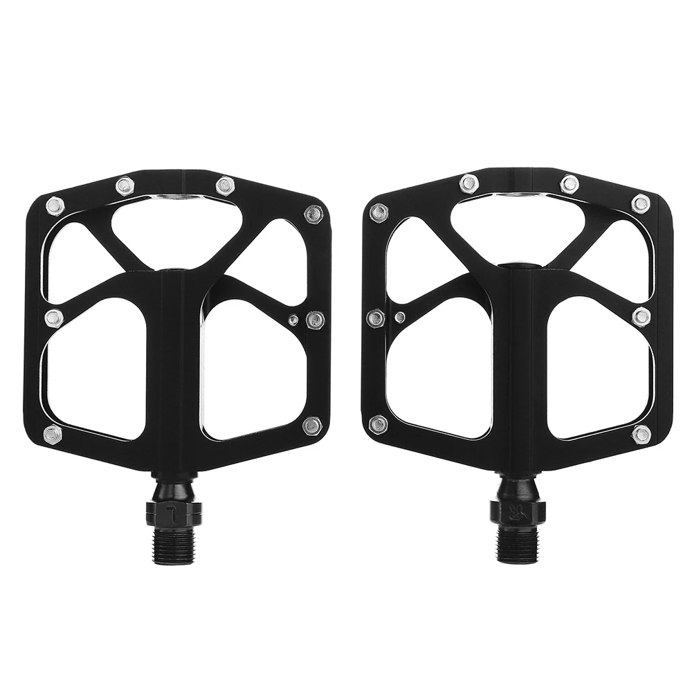 Черный Велосипедные педали, сплав, платформа MTB, педали, три подшипника, MTB, шоссейные, велосипедные педали, Cr-Mo, стальная ось, велосипедные педали - Цвет: Черный