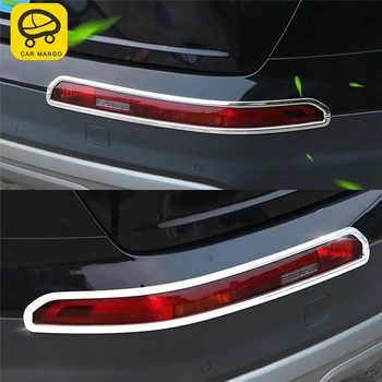 

CARMANGO for Audi Q7 4M 2016 2017 2018 Car Styling Rear Fog Light Lamp Chrome Cover Trim Frame Sticker Exterior Accessories