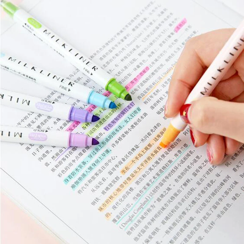 12 шт./компл. ручки mildliner мягкий лайнер двуглавая флуоресцентная ручка милый художественный цветной маркер для рисования ручка школьные принадлежности