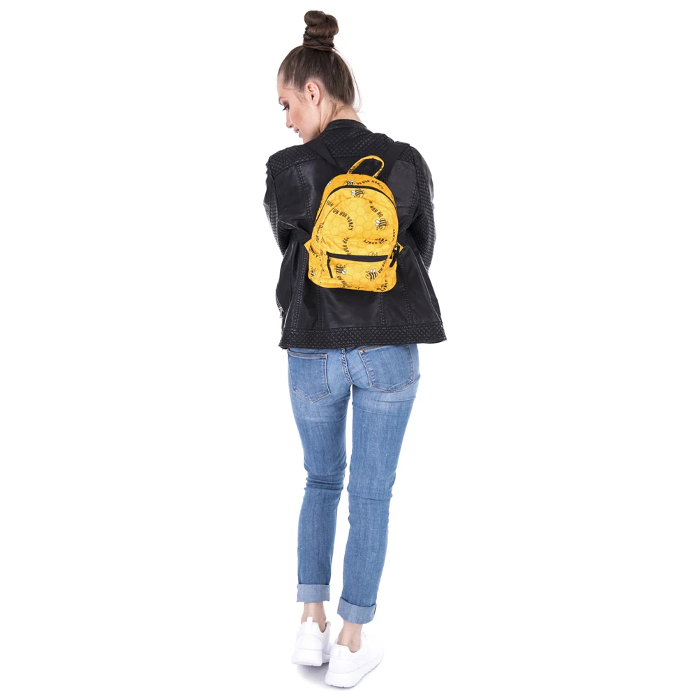 Женский рюкзак Mochila honey Bee с принтом, женская сумка на плечо для подростков, Многофункциональный маленький рюкзак школьный рюкзак
