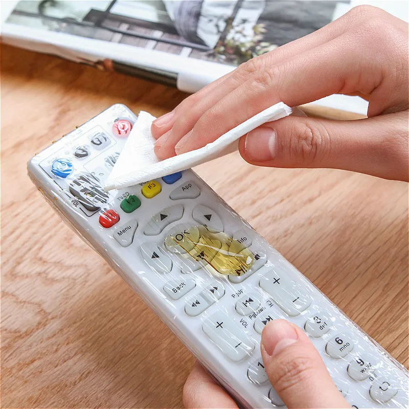 Heat Shrink Film Clear Video TV Air Conditioner Remote Controller Protector Cover Home Dust Waterproof 5PCS/Bag