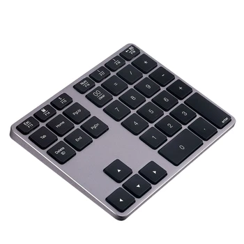 

Aluminum Alloy Bluetooth Wireless Numeric Keypad 35 Keys Digital Keyboard for Accounting Teller Windows IOS Mac OS Android PC Ta